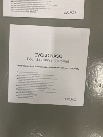 1521798-2 Booking panel with accessories - Evoko Naso