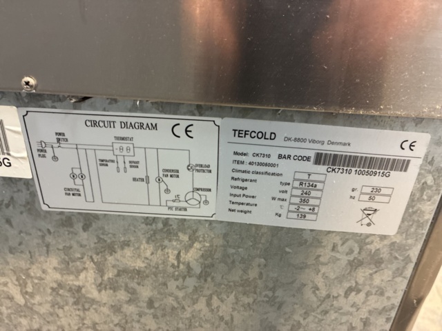 1528556-20 Refrigerated counter Tefcold CK7310