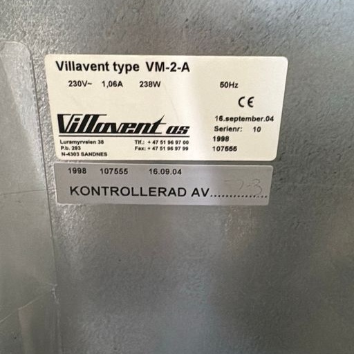 1532623-2 Villavent VM-2-A