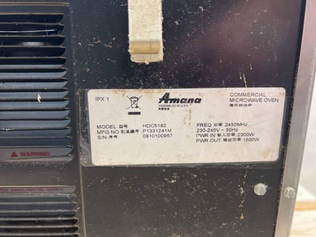 1528532-7 Mikrovågsugn Amana HDC5182