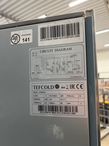 1528572-9 Refrigerator Tefcold UF400VSG