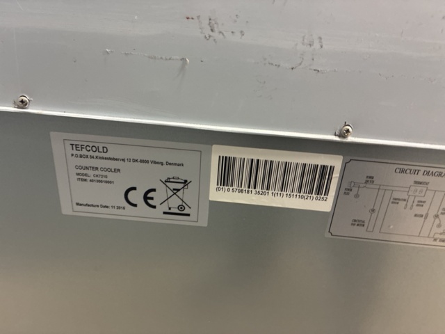 1528536-19 Kylbänk Tefcold CK7210