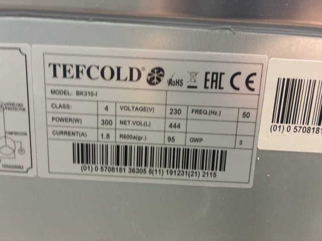 1528531-27 Kylbänk Tefcold BK310-I
