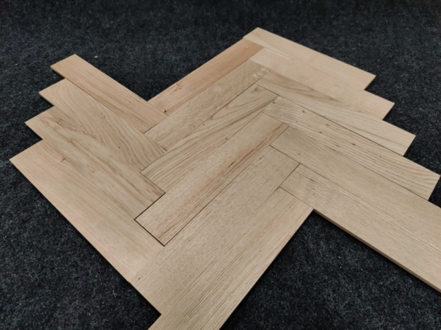 1537336-5 Solid herringbone/single-strip parquet Oak Bjelin Rustic 300x60x10 mm (approx. 151.20 sq m)