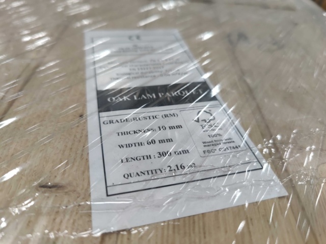 1537336-14 Solid herringbone/single-strip parquet Oak Bjelin Rustic 300x60x10 mm (approx. 151.20 sq m)