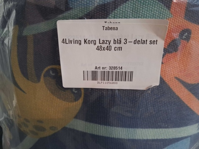 1537245-2 Förvaringskorg, 2 st 3 delar - 4Living, Lazy, blå