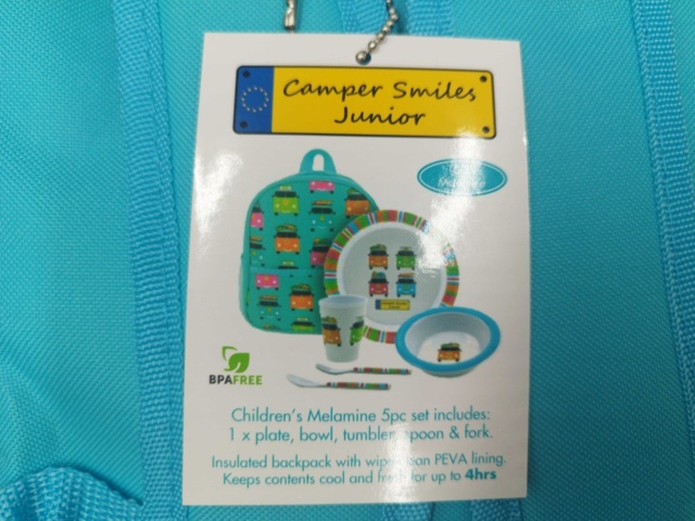 1532390-3 Barnservisset med kylryggsäck - 4 st, Camper Smiles Junior
