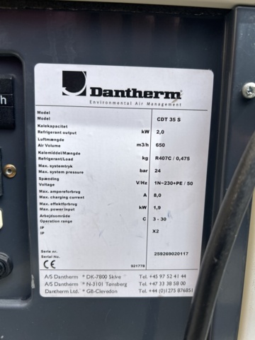 1521817-6 Avfuktare - Dantherm CDT 35 S