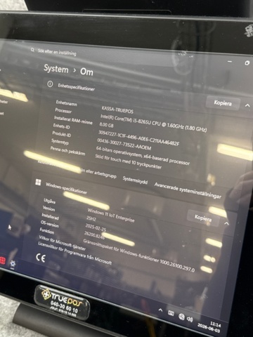 1535478-7 Kassasystem - TruePOS B15 Sport i5 -2024