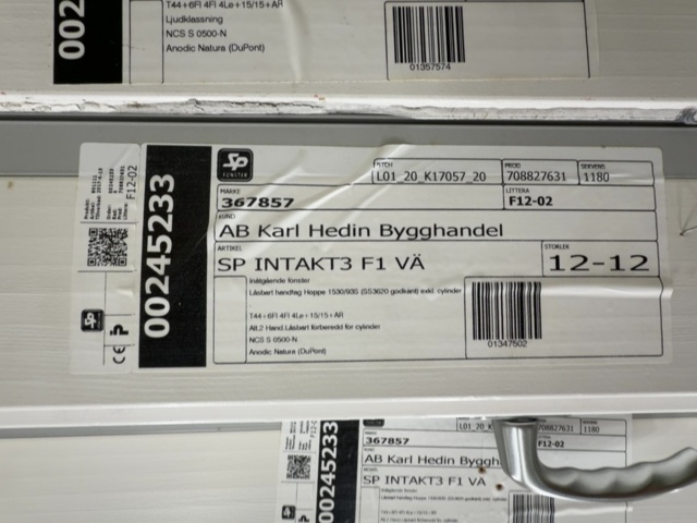 1529752-10 Samling med fönster och fönsterpartier – SP Fönster Balans Fast F1 / SP Intakt3 F1 VA
