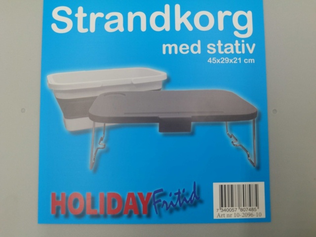 1537139-3 Strandkorgar - Holiday Fritid, med stativ, 45x29x21 cm