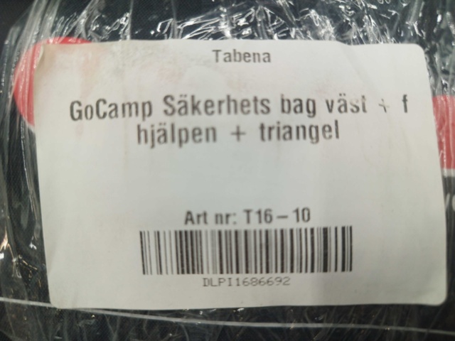 1537140-4 Säkerhetskit bil - GoCamp, RFX Care, reflexväst, första hjälpen, varningstriangel