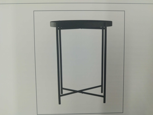1537143-4 Sidobord - 4 st, DAY, svart metall, Ø38 H50 cm