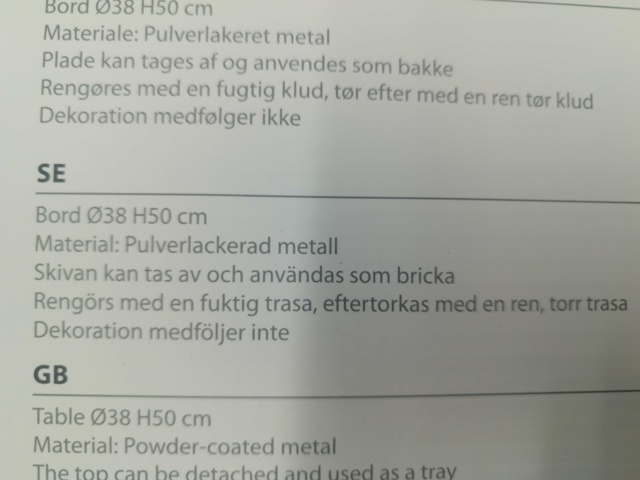 1537143-5 Sidobord - 4 st, DAY, svart metall, Ø38 H50 cm