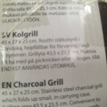 1537144-4 Kolgrill - 2 st, Mustang, rostfritt stål, 43,5 x 25,5 cm