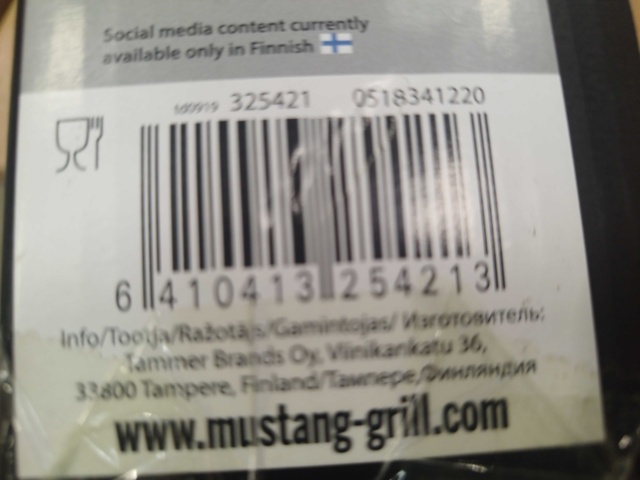 1537144-5 Kolgrill - 2 st, Mustang, rostfritt stål, 43,5 x 25,5 cm