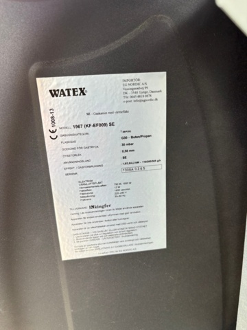 1535836-4 Gasolkamin med värmefläkt – Watex 1967 (KF-EF009) SE