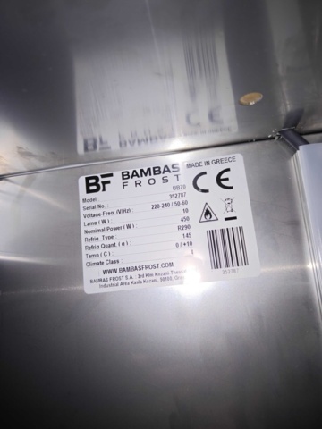 1485355-6 Restaurangkylskåp med glasdörr Bambas UB-70 -2025