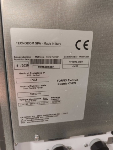 1485360-10 Restaurant oven Tecnodom PF7906_DE0 -2025