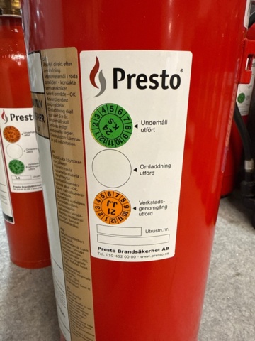 1482495-9 Samling med brandsläckare och förvaringslådor - Presto / Permalex