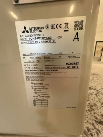 1535881-10 Luftkonditioneringsutrustning med tillbehör - Mitsubishi Electric Mr. Slim Inverter PUHZ-P250YKA3
