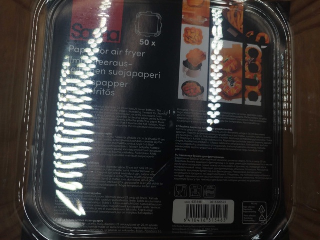 1537170-4 Skyddspapper för airfryer - Saana, 20 x 50-pack