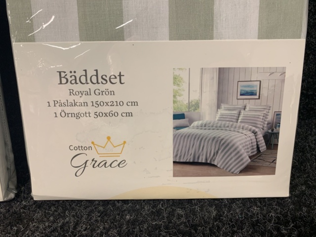 1538796-3 2 st Bäddset Cotton Grace, Royal Grön
