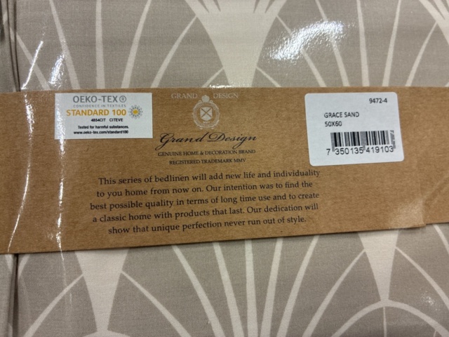 1538868-5 3 pcs Pillowcases Grand Design Grace Sand 50×60 cm