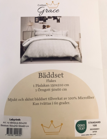 1538973-3 2 st Bäddset Cotton Grace, Flakes