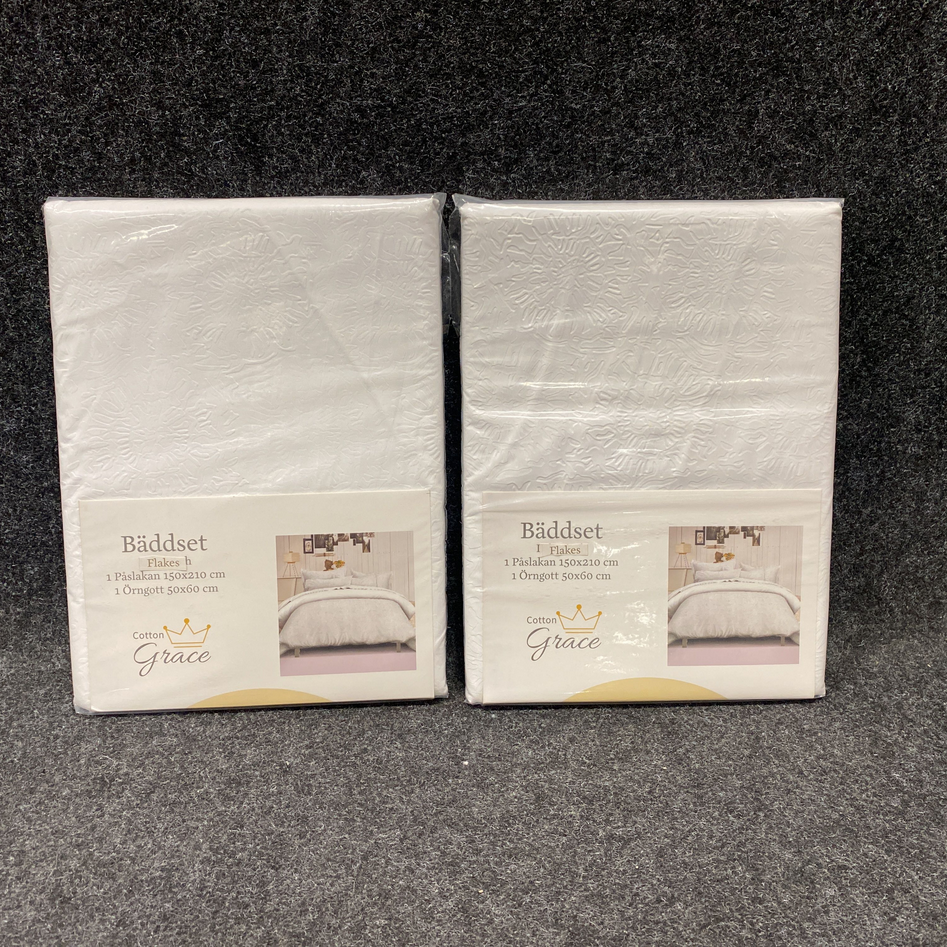 1538977-2 2 st Bäddset Cotton Grace, Flakes