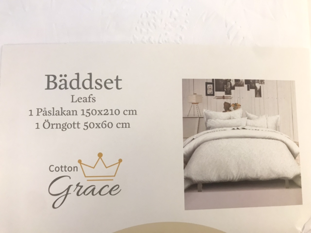 1538989-4 2 st Bäddset Cotton Grace, Leafs