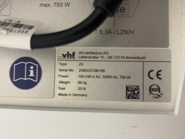 1539311-3 5-axlig fräsmaskin med tillbehör och manual - vhf Z4 - 2018