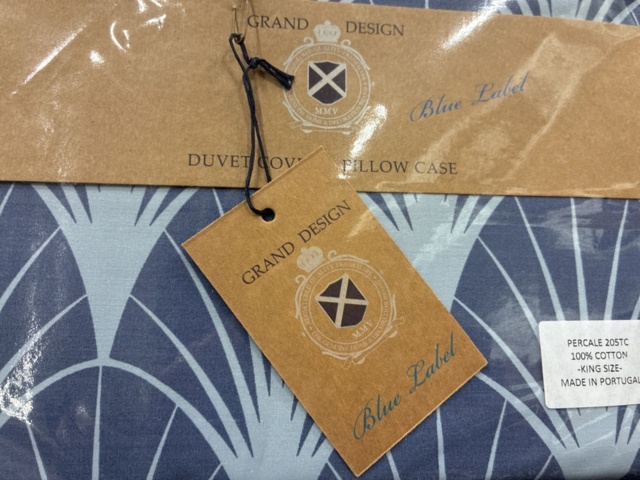 1538853-3 Bäddset Dubbel Grand Design Grace Blue 230×220 cm
