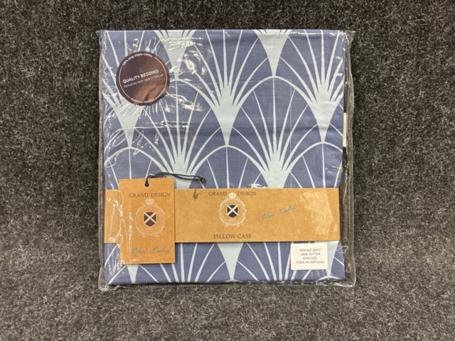 1538873-3 2 pcs Pillowcases Grand Design Grace Blue 50×90 cm