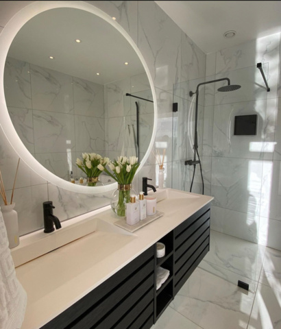 1539456-5 Vit Carrara Marmor Klinker /Granitkeramik 100kvm