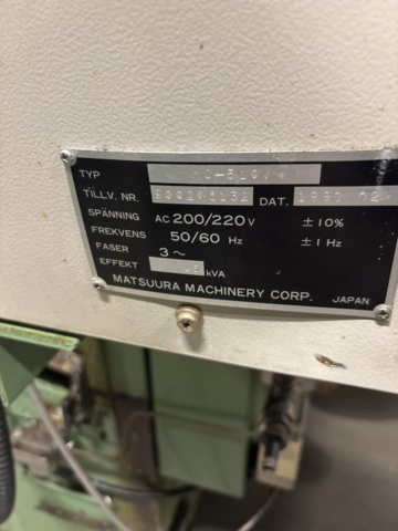 1373149-12 CNC-bearbetningsmaskin - Matsuura MC-510V - 1991 - Reparationsobjekt