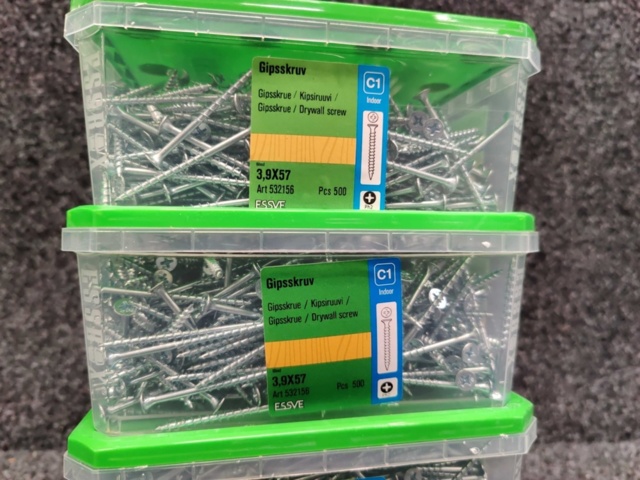 1539367-3 2400 pcs Drywall screws 3.9x57 & 3.9x40mm, Essve