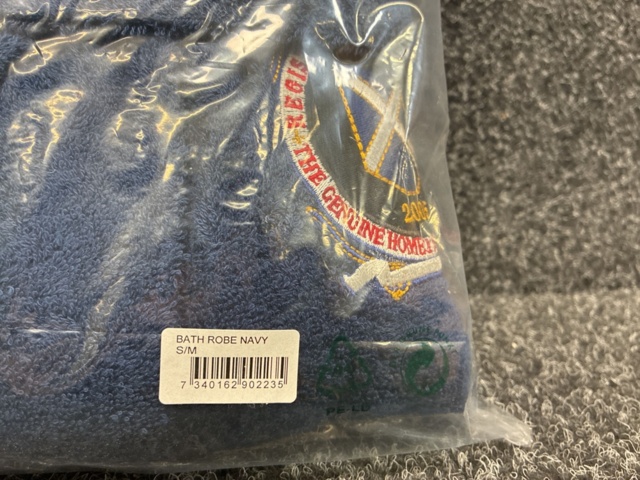 1539234-3 Morgonrock Grand Design Bomullsfrotté Marinblå, Strl S/M