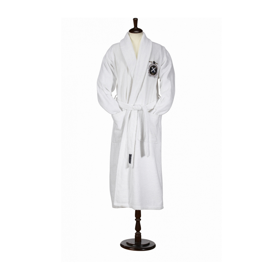 1539261-1 Bathrobe Grand Design Cotton Terry White, Size S/M
