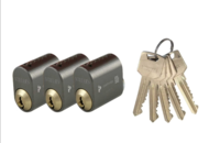 1527485 Cylinder, 9 st förpackningar - Grafit, oval mässing, likalåsning