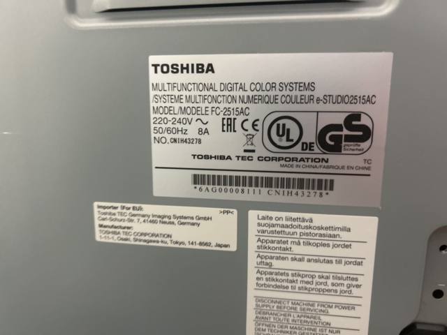 1539594-6 Multifunktionsskrivare - Toshiba e-STUDIO2515AC