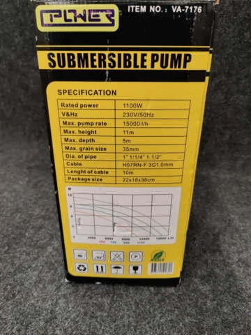 1540162-3 Submersible Pump CPower 1100W