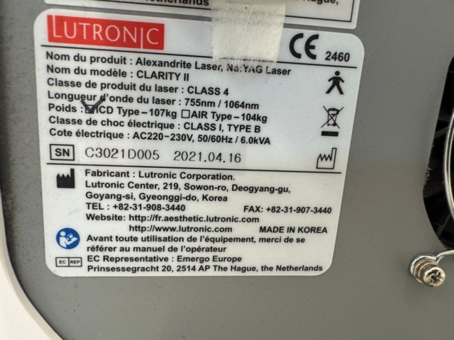 1405938-19 Lutronic Clarity II – Professionell Alexandrit- & Nd:YAG-laser