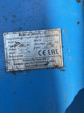 1521864-3 2-pillar lift 4000 kg - Beijing J&F Group