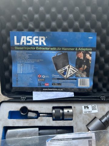 1521867-5 Diesel injector puller kit with air hammer and adapters - Laser 6263