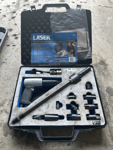 1521867-7 Diesel injector puller kit with air hammer and adapters - Laser 6263