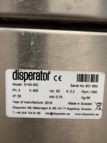 1421902-2 Avfallskvarn - Disperator 510A-MC - 2018