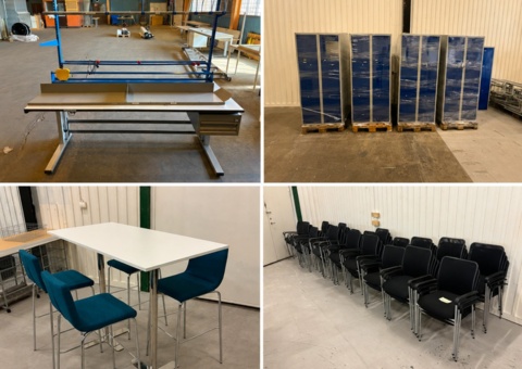 Bild som representerar auktionen - Avyttring av lagerinredning, möbler och arbetsplatsutrustning