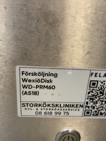 1421914-6 Komplett diskrumslinje för storkök - WexiöDisk WDP WD-151E