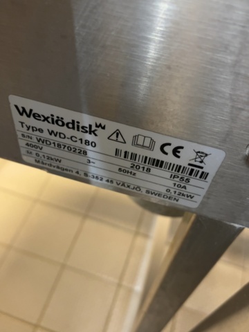 1421914-7 Komplett diskrumslinje för storkök - WexiöDisk WDP WD-151E